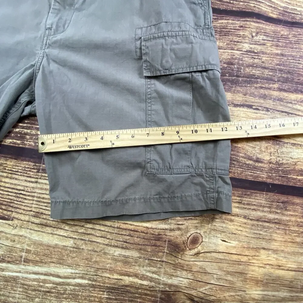 Levi Strauss Gray Cargo Shorts Mens 38 Utility Outdoor Ripstop Pockets
